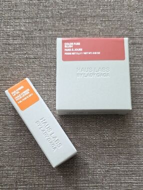 Haus Labs By Lady Gaga Color Fuse Blush & Hybrid Lip Oil Setl set • Pink-Orange